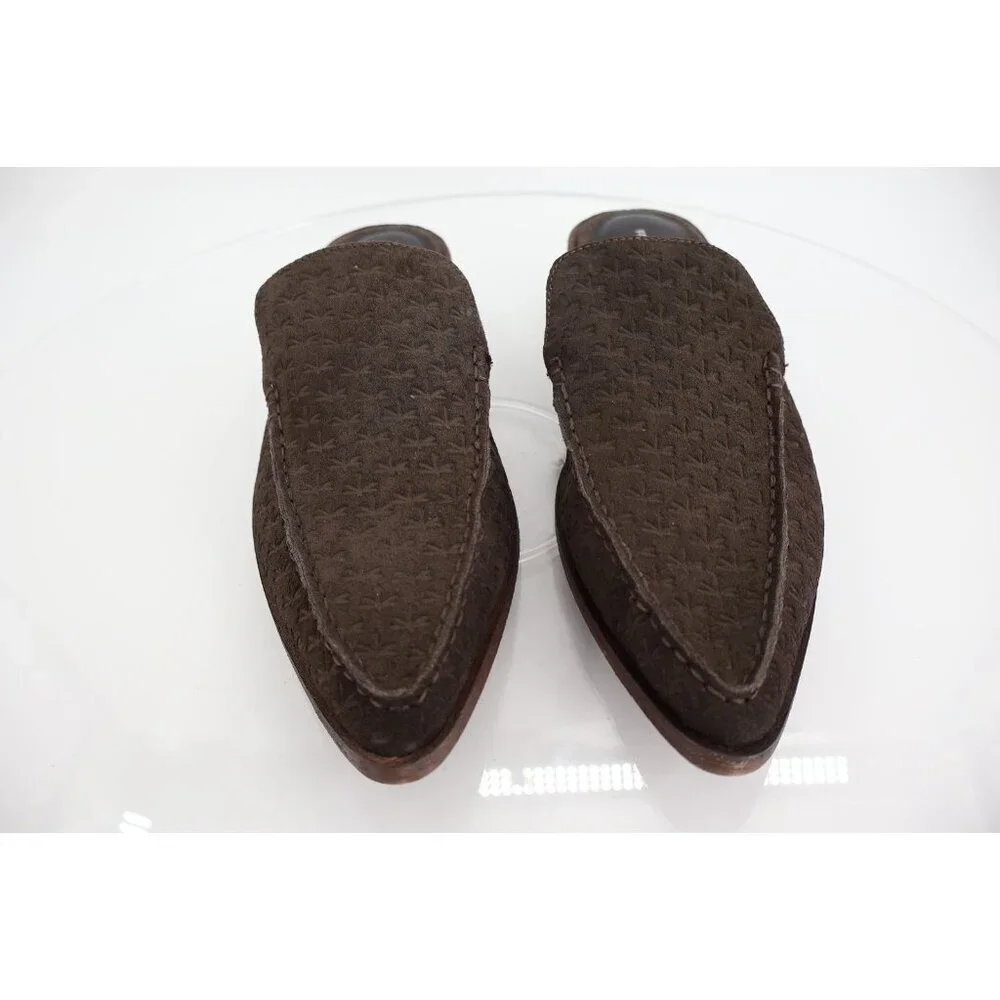 Free People Dark Brown Leather Slip-On Mules - Picture 4 of 11